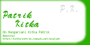 patrik kitka business card